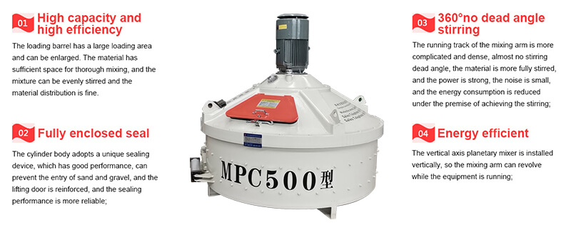 mpc500 vertical shaft planetary concrete mixer 9